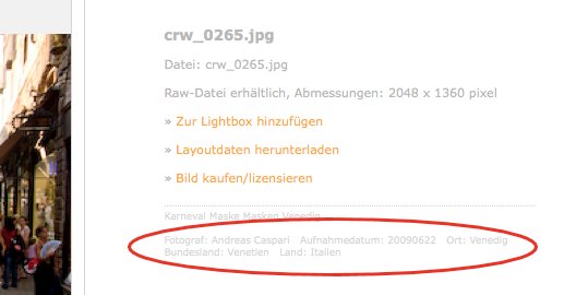 Screenshot IPTC-Daten