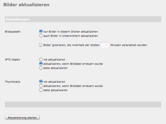 Screenshot Bildaktualisierung